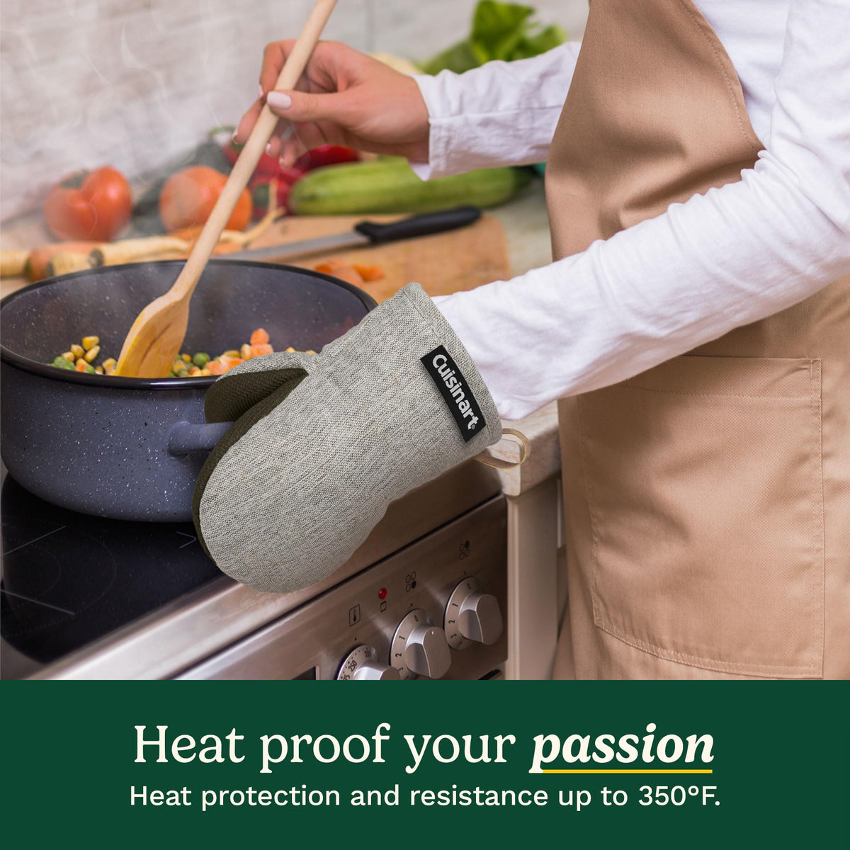 5.5 x 7 inch Best Brands Cuisinart Heritage mini oven mitt for hot pans