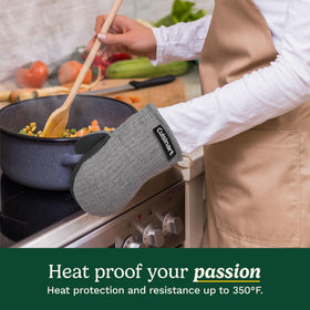 Best Brands Cuisinart Heritage mini oven mitts hanging loop for storage.