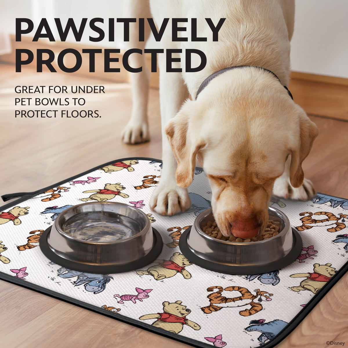 Best Brands Disney dish drying mats 16x18 inches in use under pots and glassware