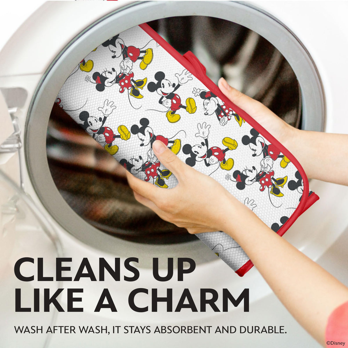 Best Brands Disney dish drying mats 2-pack folds neatly for compact storage