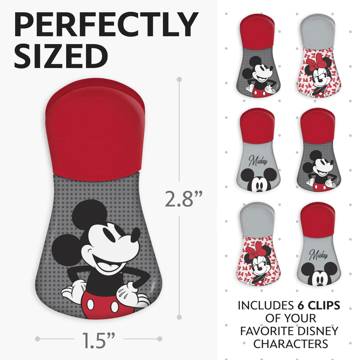 Best Brands Disney magnetic bag clips ideal for snacks, popcorn, and leftovers.