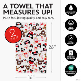 Machine washable and colorfast Disney towels endure frequent washing without fading.