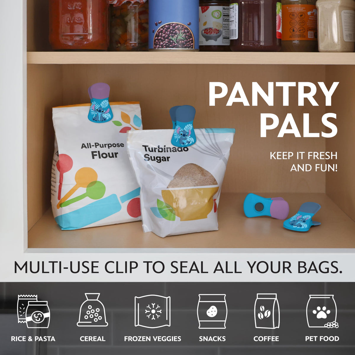 Best Brands Disney Pooh clip preserves snack freshness with magnetic display