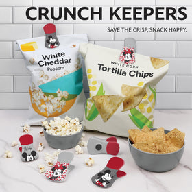 Best Brands Disney Minnie Mouse chip clips secure food bags and add a playful kitchen accent.