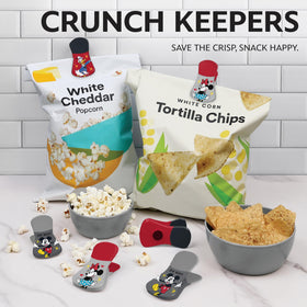 Best Brands Disney Minnie chip clip with magnetic back on fridge.