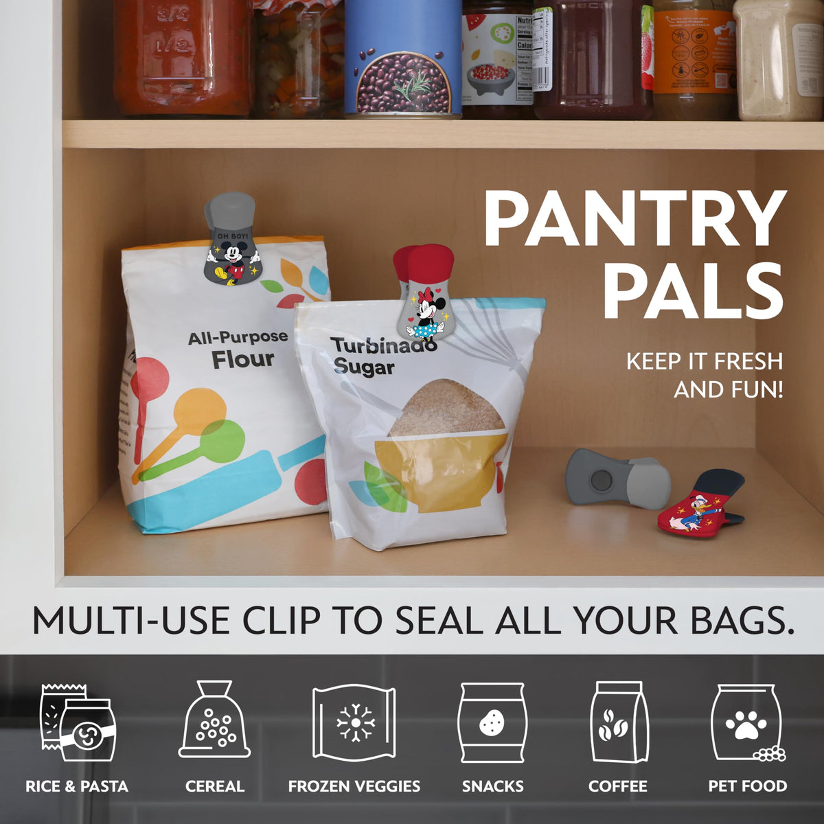 Best Brands Disney Pooh clip adding playful charm to kitchen storage.