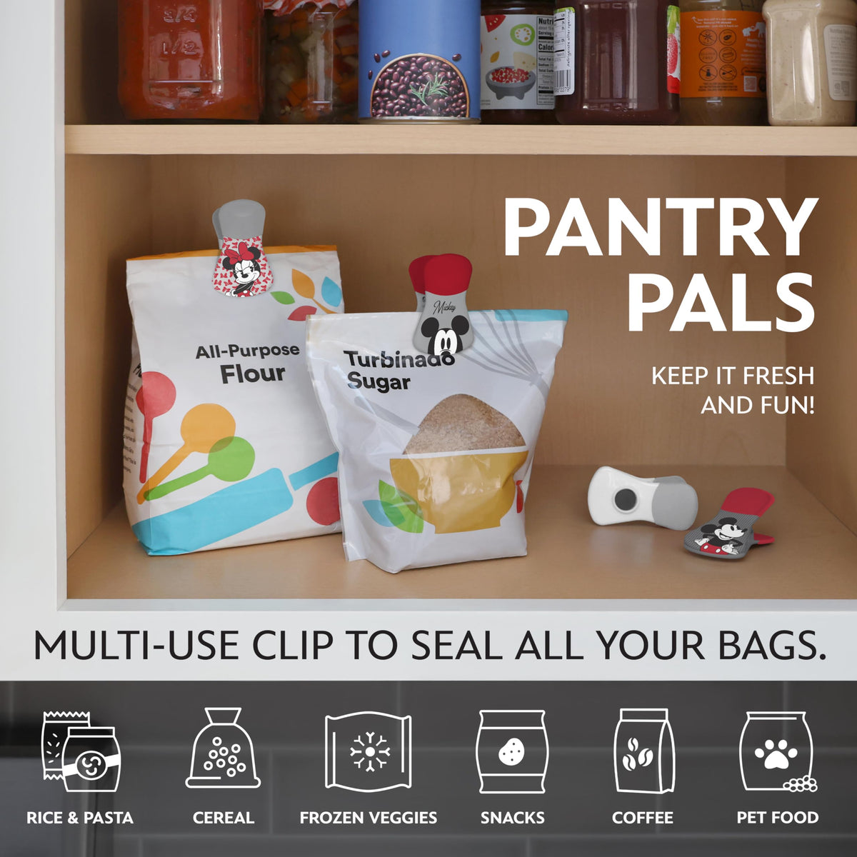Best Brands Disney Winnie the Pooh chip clips brighten pantry while sealing bags.