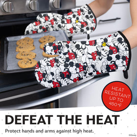 Disney silicone grip stripes prevent slips when lifting heavy pots and pans.