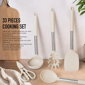 BestZMWK silicone skimmer lifting foods without scratching the pan