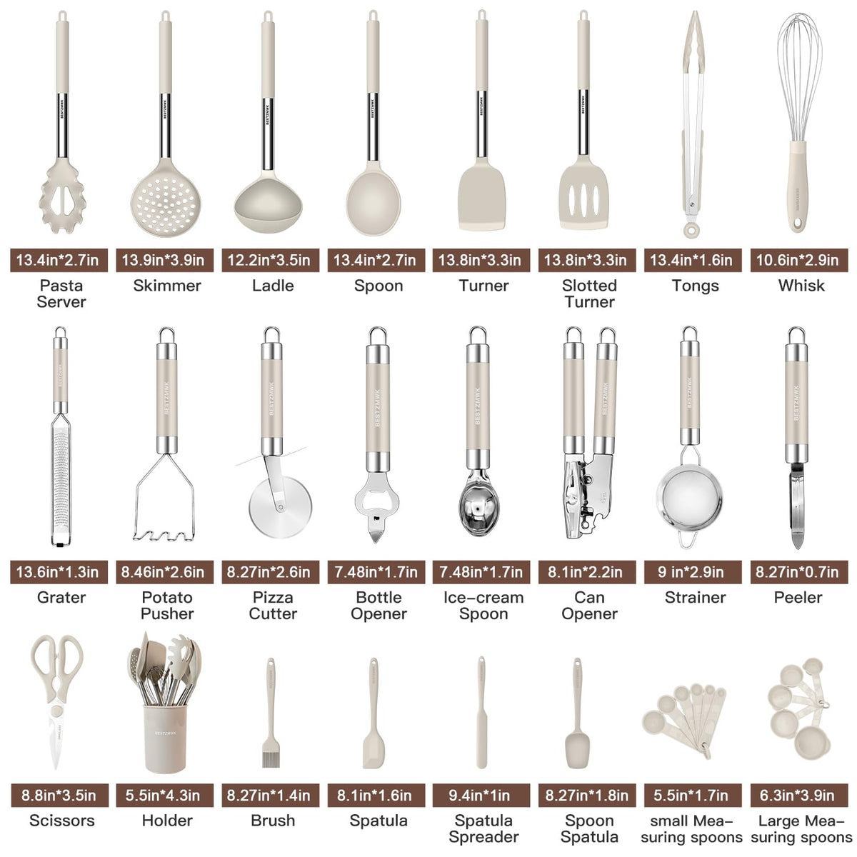 BestZMWK silicone turner shown on non-stick cookware for smooth flipping