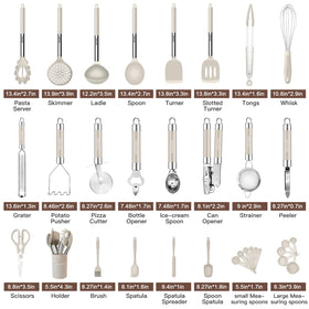 BestZMWK silicone turner shown on non-stick cookware for smooth flipping