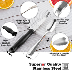 Better Houseware double serrated blade for controlled cutting