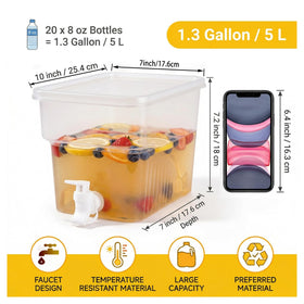 BEWBBAT food-grade plastic dispenser keeps beverages BPA-free and safe.