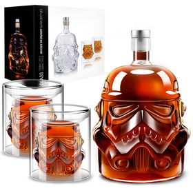 BEYOND MS whiskey decanter set with glasses on display for refined gatherings