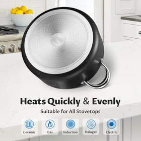 BEZIA stock pot induction compatibility offers cooking flexibility on any stove