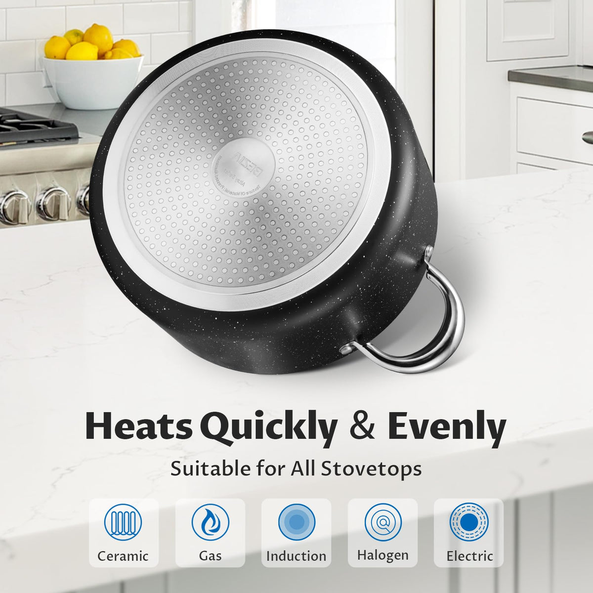 BEZIA glass lid with vent lets you monitor while preserving moisture.