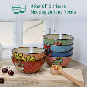 BGCTM floral ceramic bowls on table setting for cereals and salads