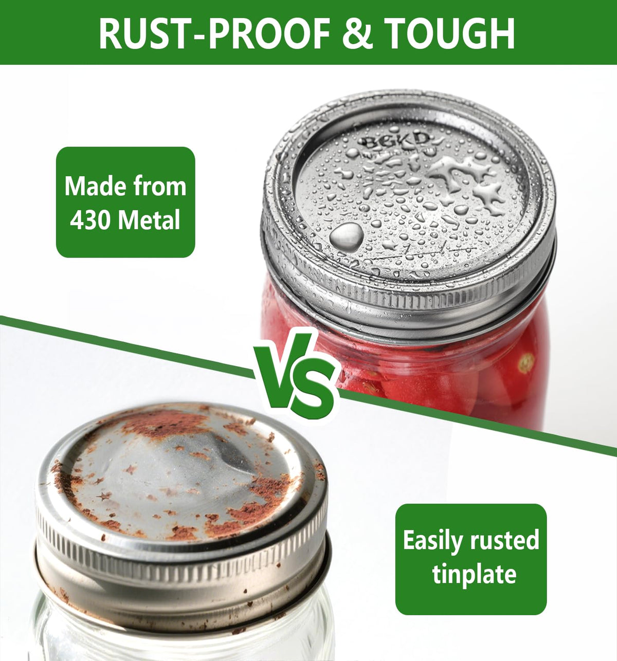 BGKD large button seal-check lid demonstrated for quick seal verification