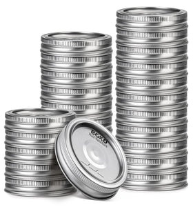 BGKD wide-mouth lids and rings for secure Ball Kerr jars sealing.