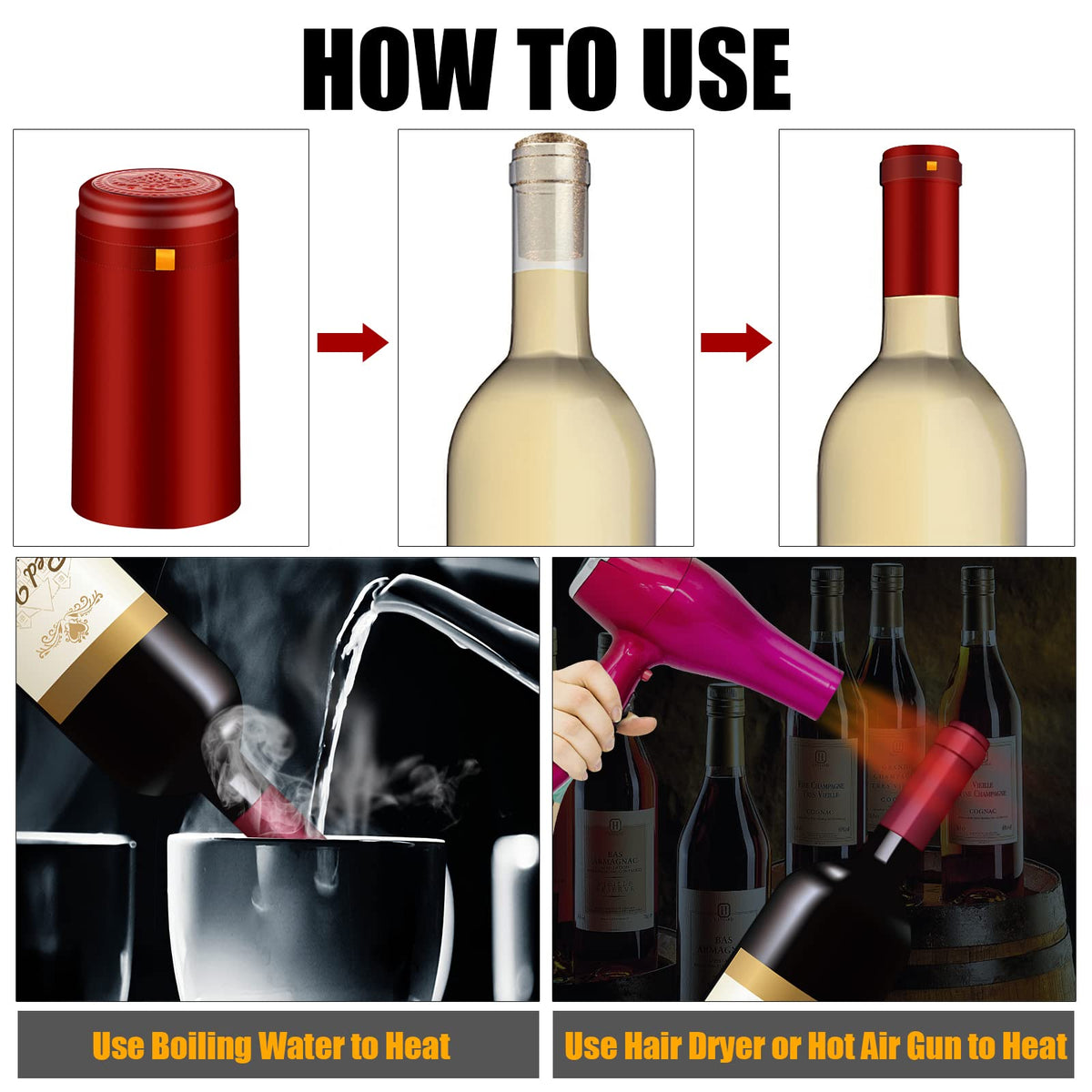 BGMAXimum black capsules provide a sleek, modern appearance for home cellars.