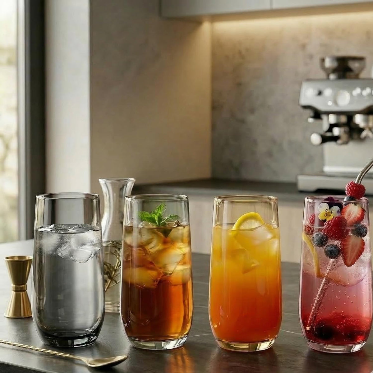 Biandeco lead-free glass for safe, clean beverage enjoyment.