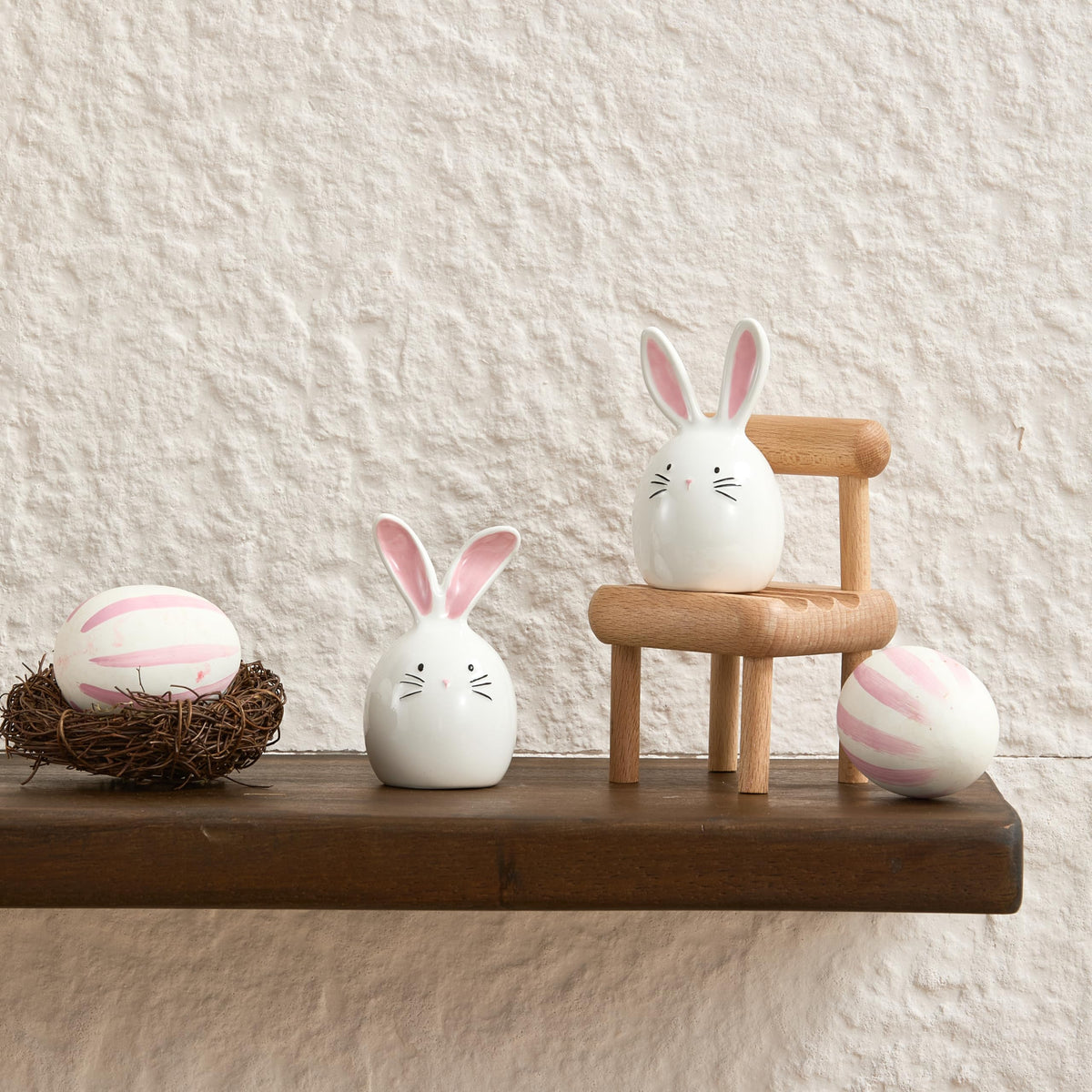 Durable ceramic construction supports daily use and seasonal display