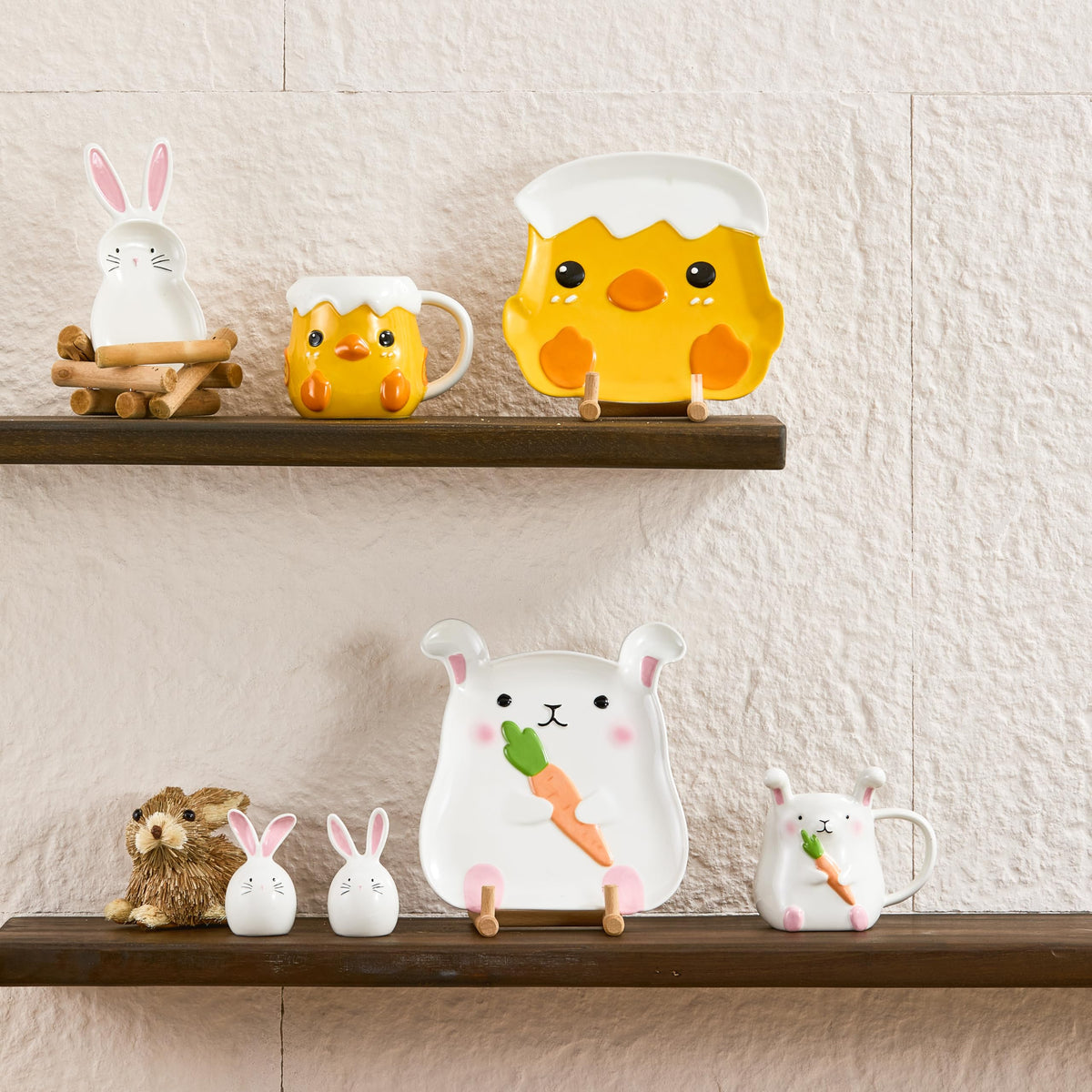 Easter table decor with the Dreamy Rabbit set enhances spring celebrations