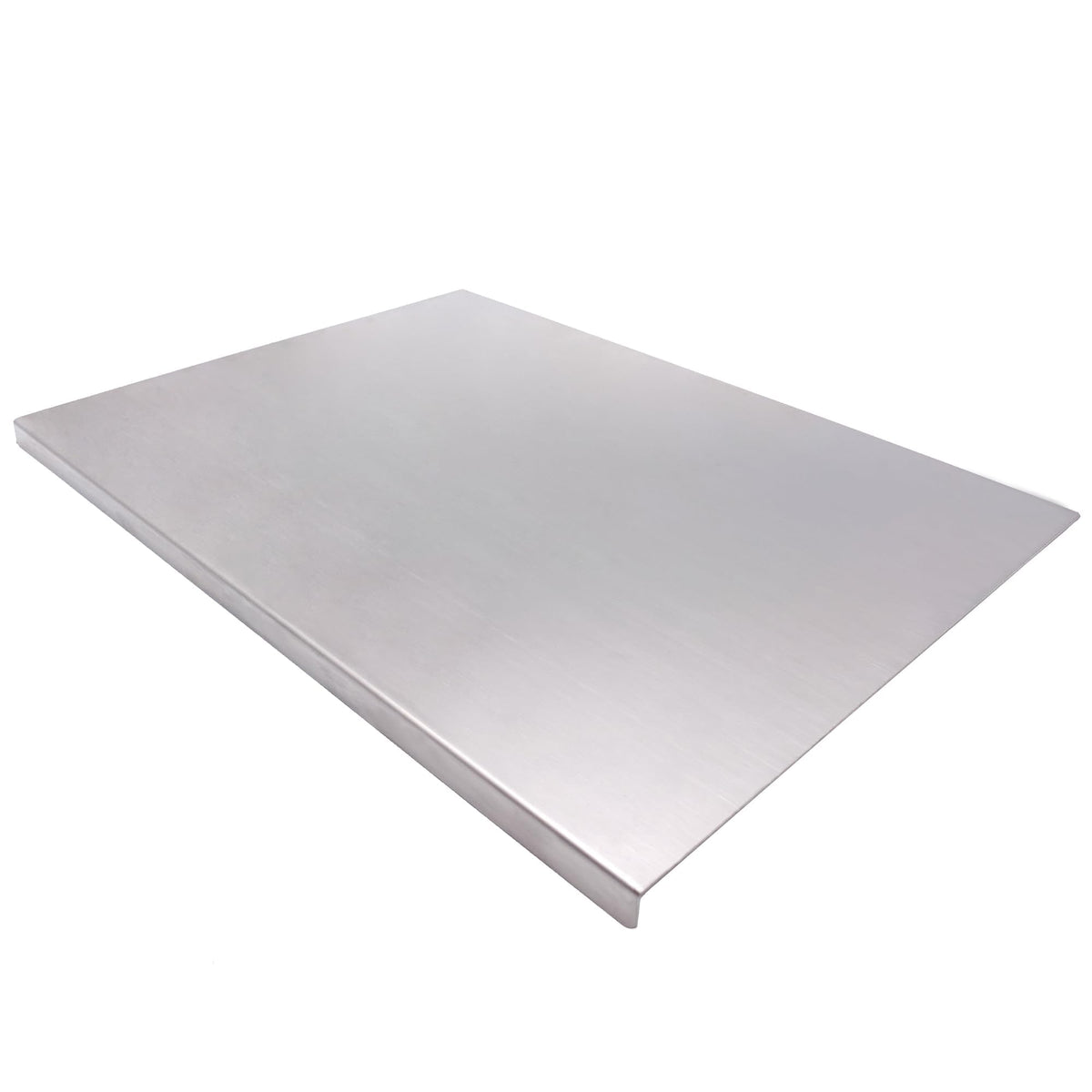 BILLAMB stainless steel cutting board top view shows large 60x40 cm surface for bulk prep