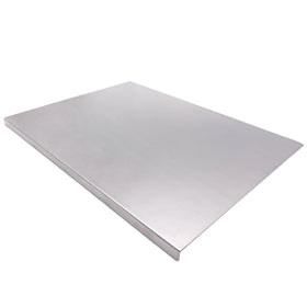 BILLAMB stainless steel cutting board top view shows large 60x40 cm surface for bulk prep