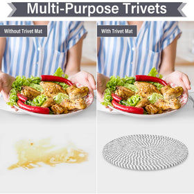Farmhouse Boho kitchen decor with Billbotk trivets.