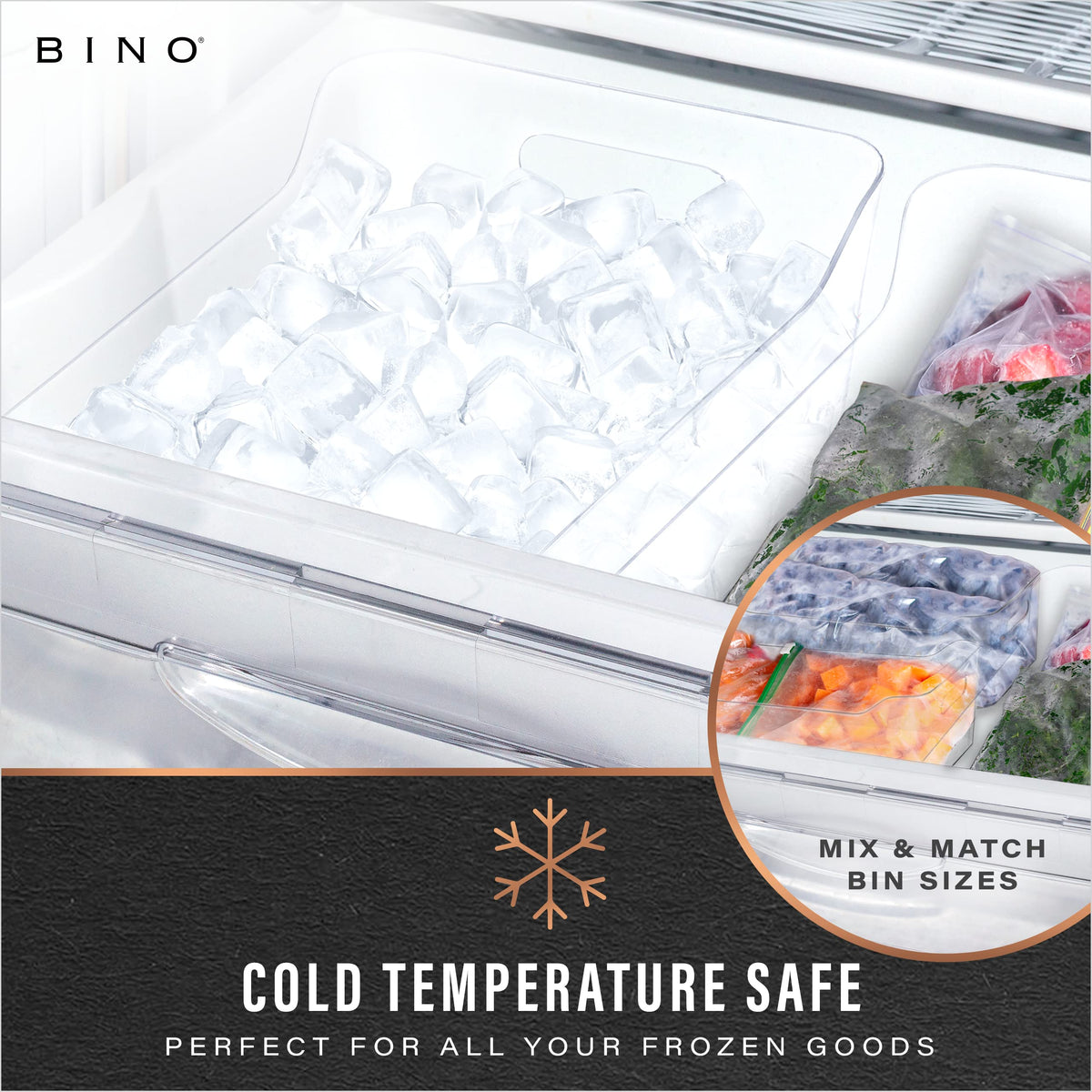 BINO easy-grip side-handles bin helps lifting and moving.