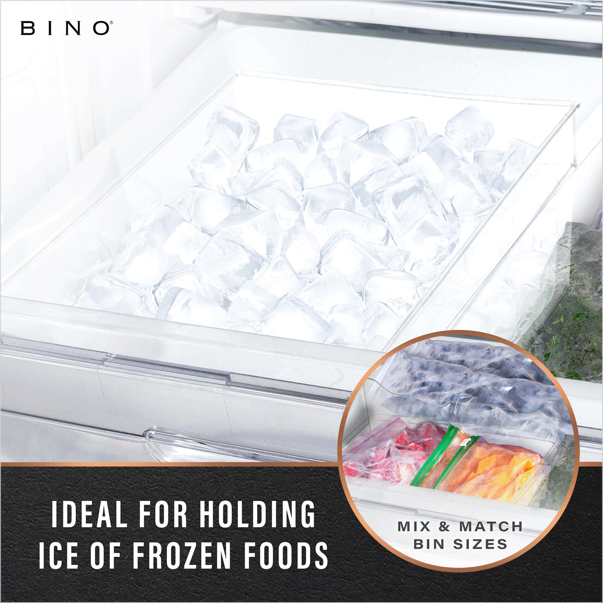 BINO Handler small bin in cabinet drawer for clutter-free shelves
