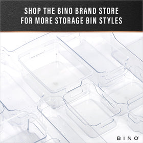 BINO large bin in laundry room aids sorting and decluttering.