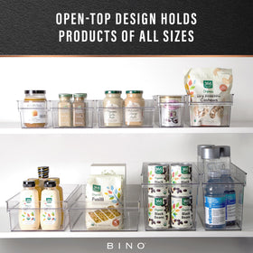 BINO large deep bin stackable design saves shelf space