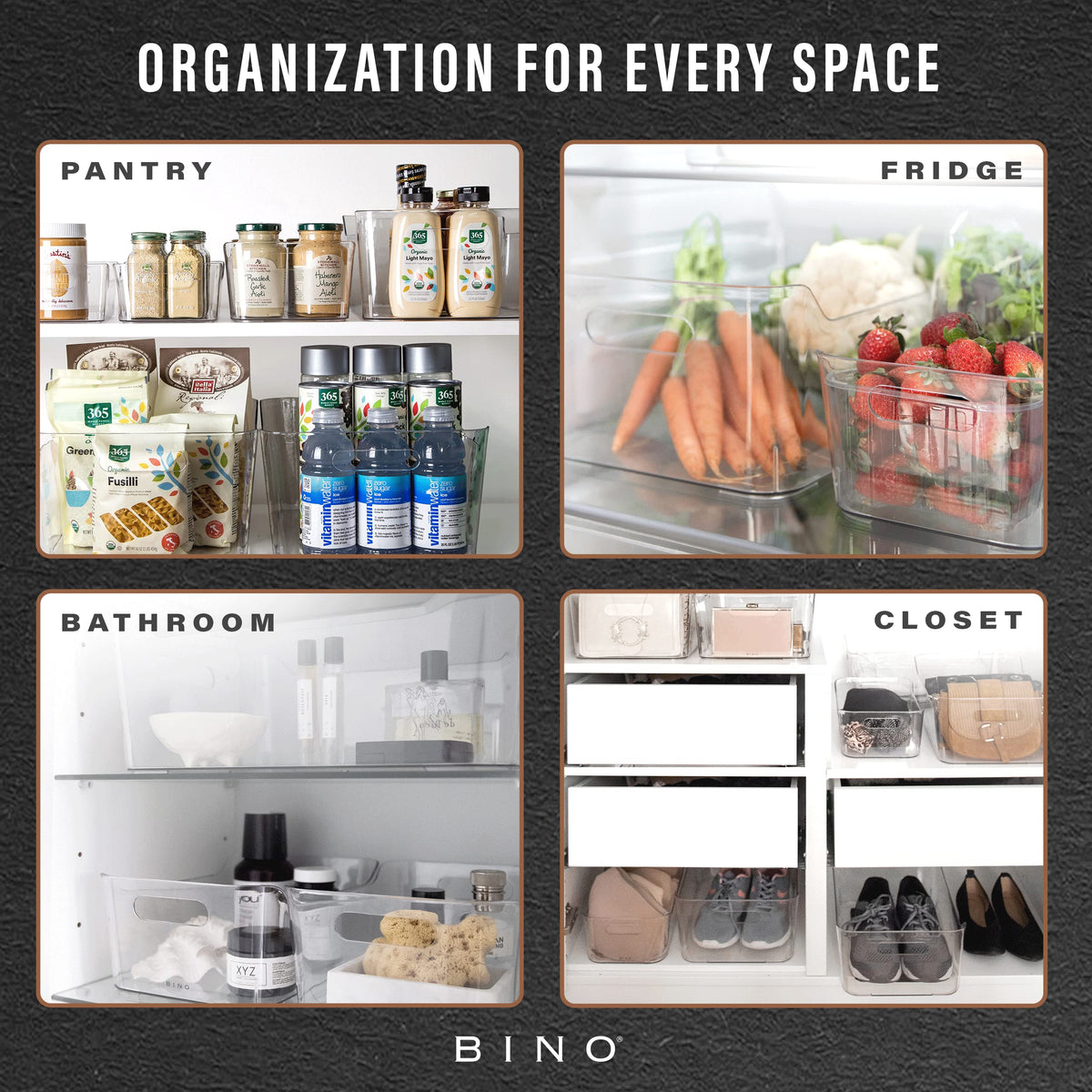 BINO pantry storage bin BPA-free and food-safe