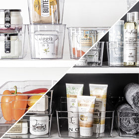 BINO shatter-resistant bin protects contents from accidental drops.