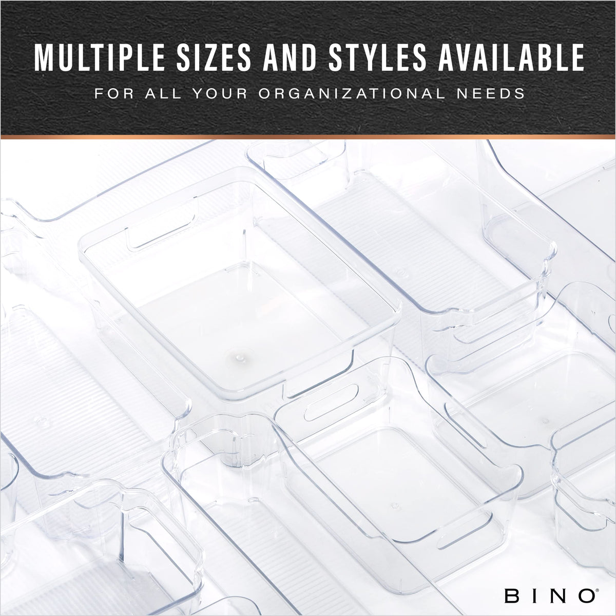 BINO shelf bin clear material for snack and spice organization