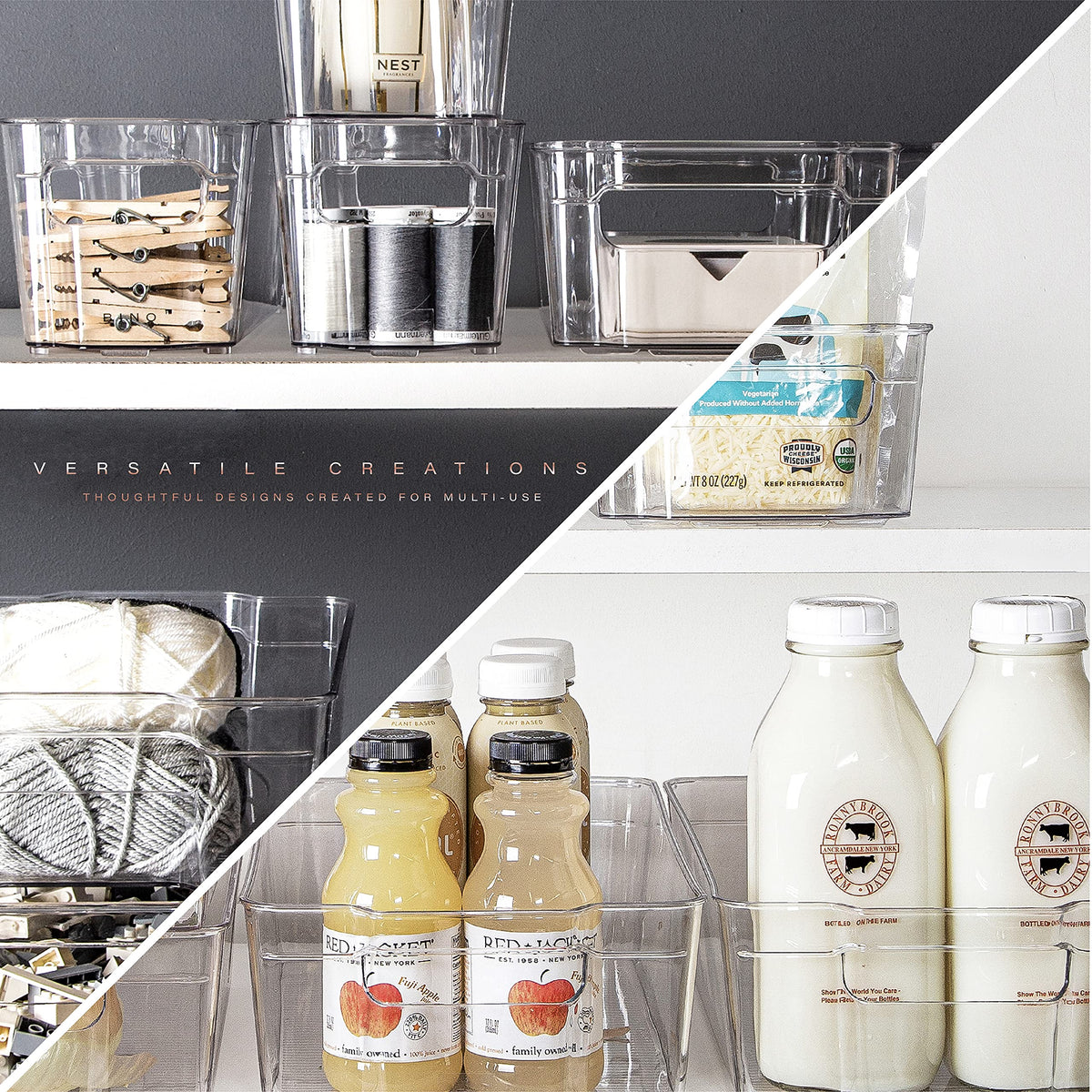 BINO fridge organization bin in compact size suitable for produce.