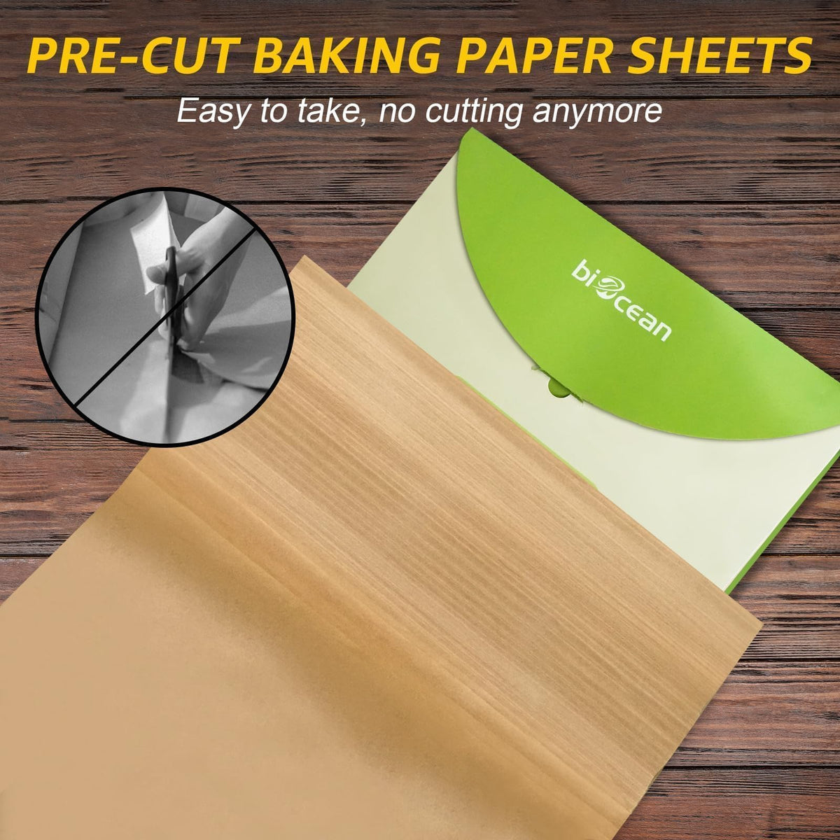 Packaged Biocean parchment sheets in an organized envelope