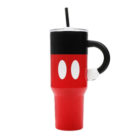 Bioworld Mickey Mouse 40oz tumbler arm-handle detail shows iconic silhouette and grip