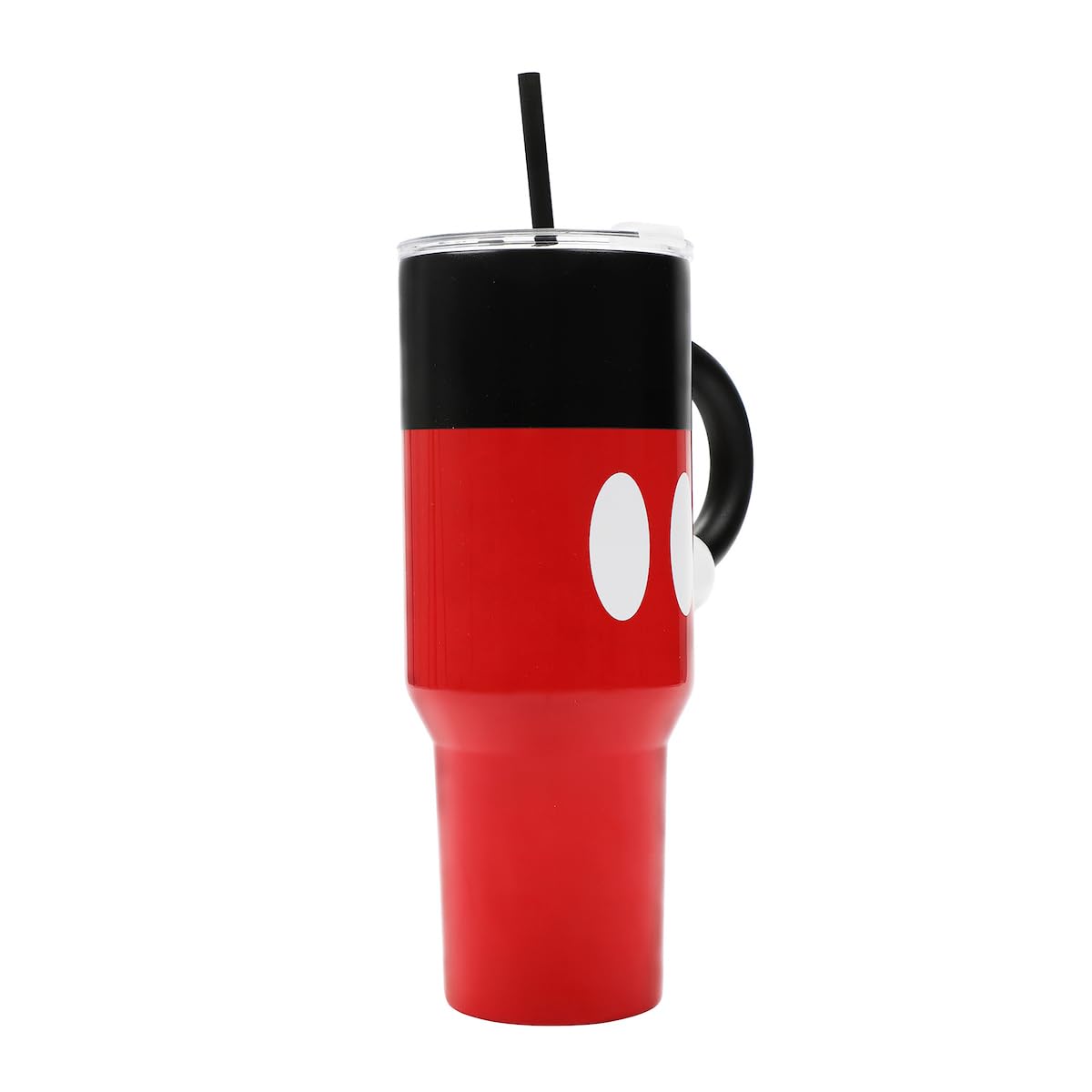 Bioworld Mickey Mouse 40oz tumbler held in hand for portable hydration