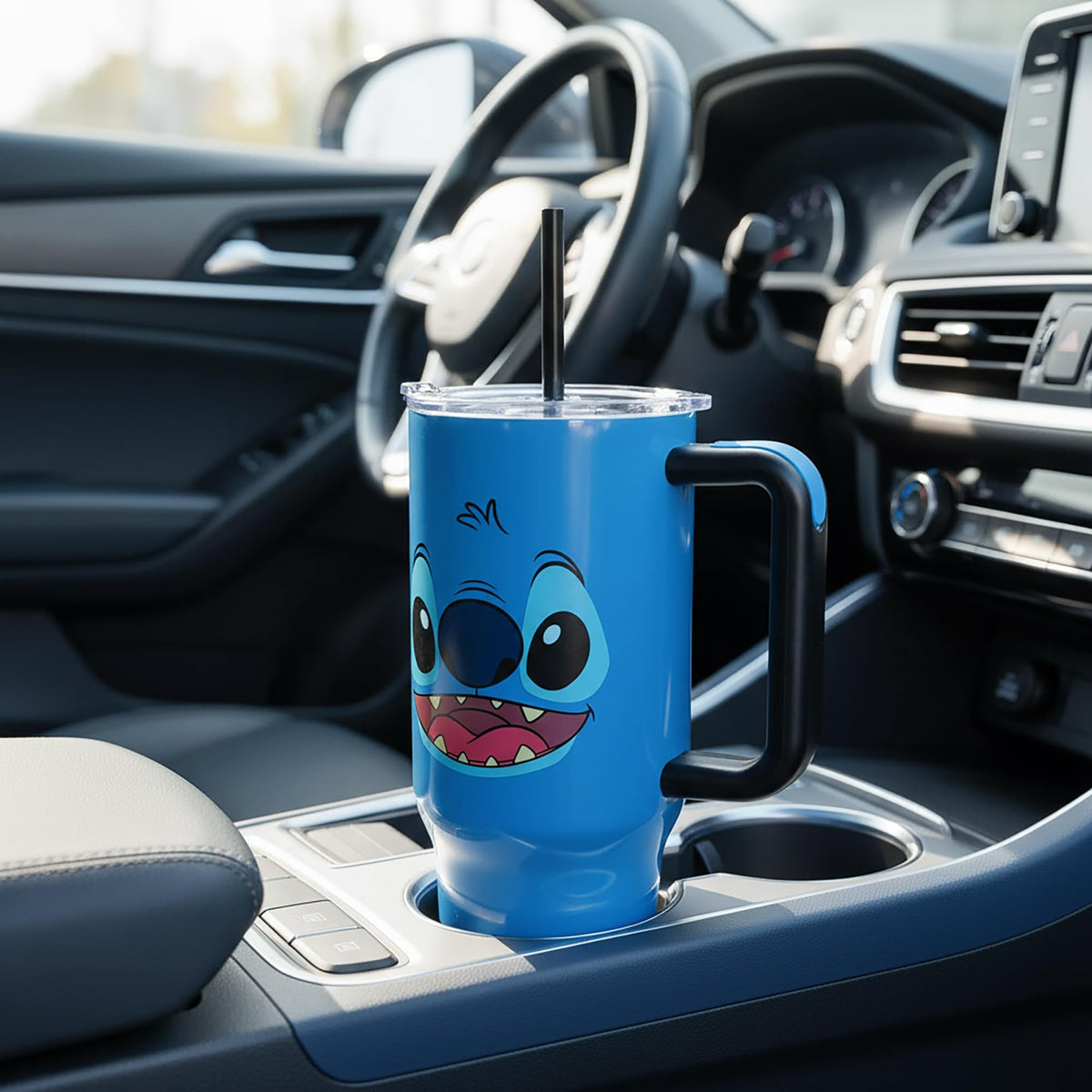 Bioworld Disney Stitch 40oz tumbler blue finish for stylish daily use.