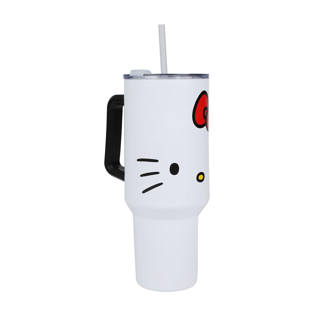 Bioworld Hello Kitty 40 Oz Tumbler with leak-proof cap to prevent spills