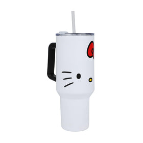 Bioworld Hello Kitty 40 Oz Tumbler with leak-proof cap to prevent spills