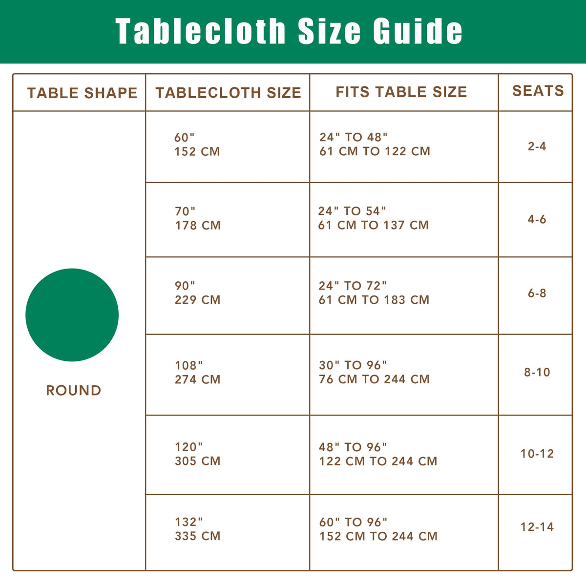 Biscaynebay durable polyester round tablecloth drapes luxuriously for meals