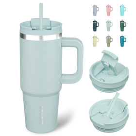 BJPKPK 30oz Tumbler with Handle in Blue Haze, ideal for on-the-go hydration