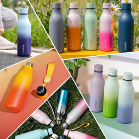 BJPKPK compact bottle fits in car cupholders and backpacks.