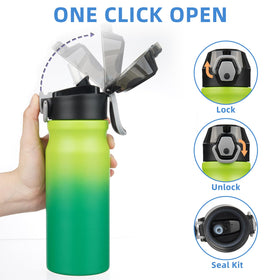 BJPKPK BPA-free bottle with straw and carry handle for outdoor use and easy cleaning.