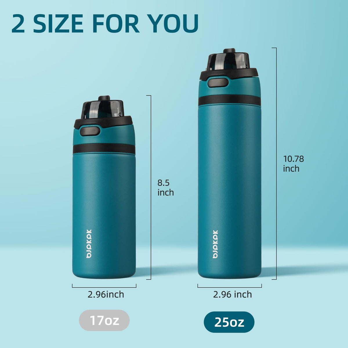 BJPKPK double-wall insulation keeps drinks cold up to 12 hours and hot up to 8