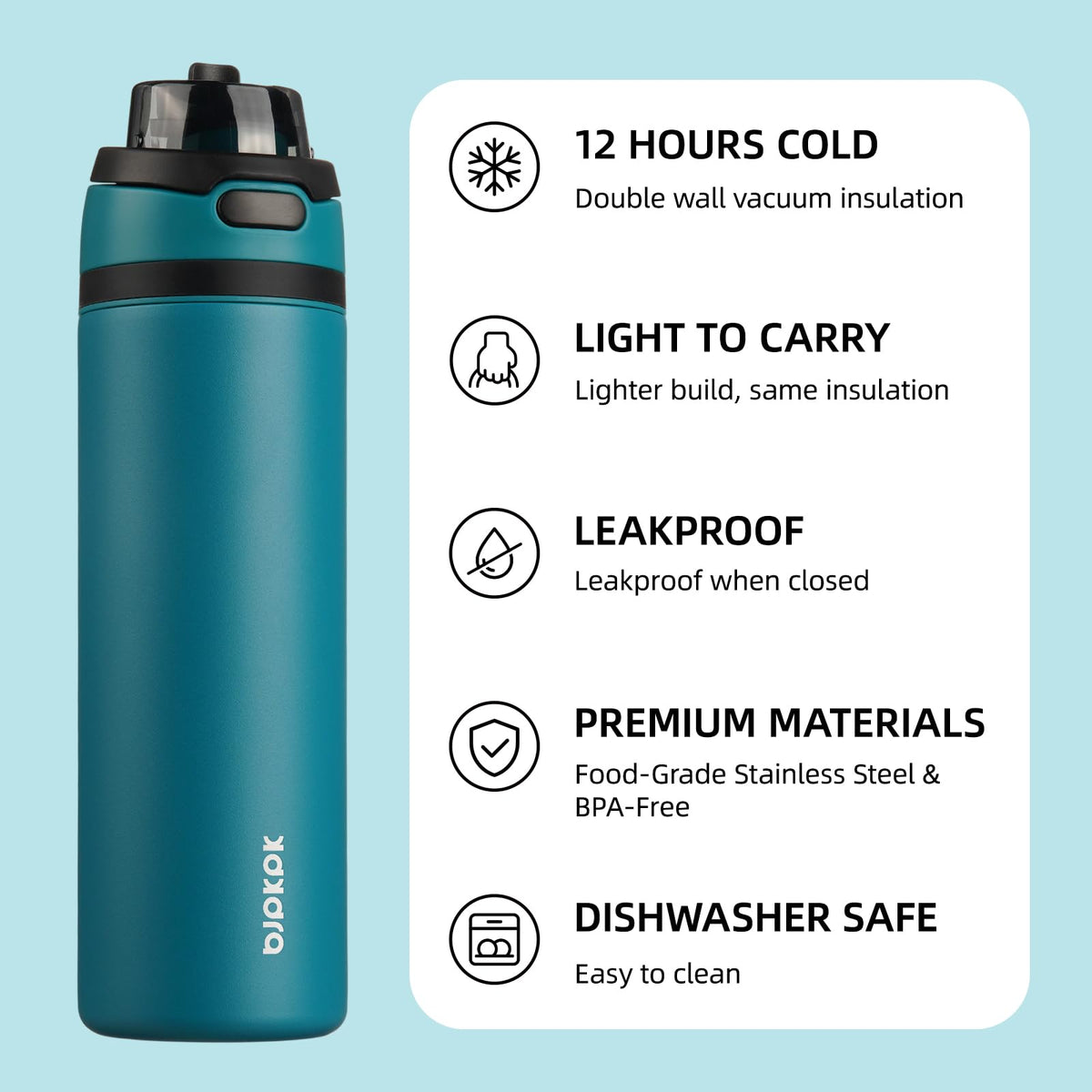 BJPKPK foldable carry handle for portable hydration on the go